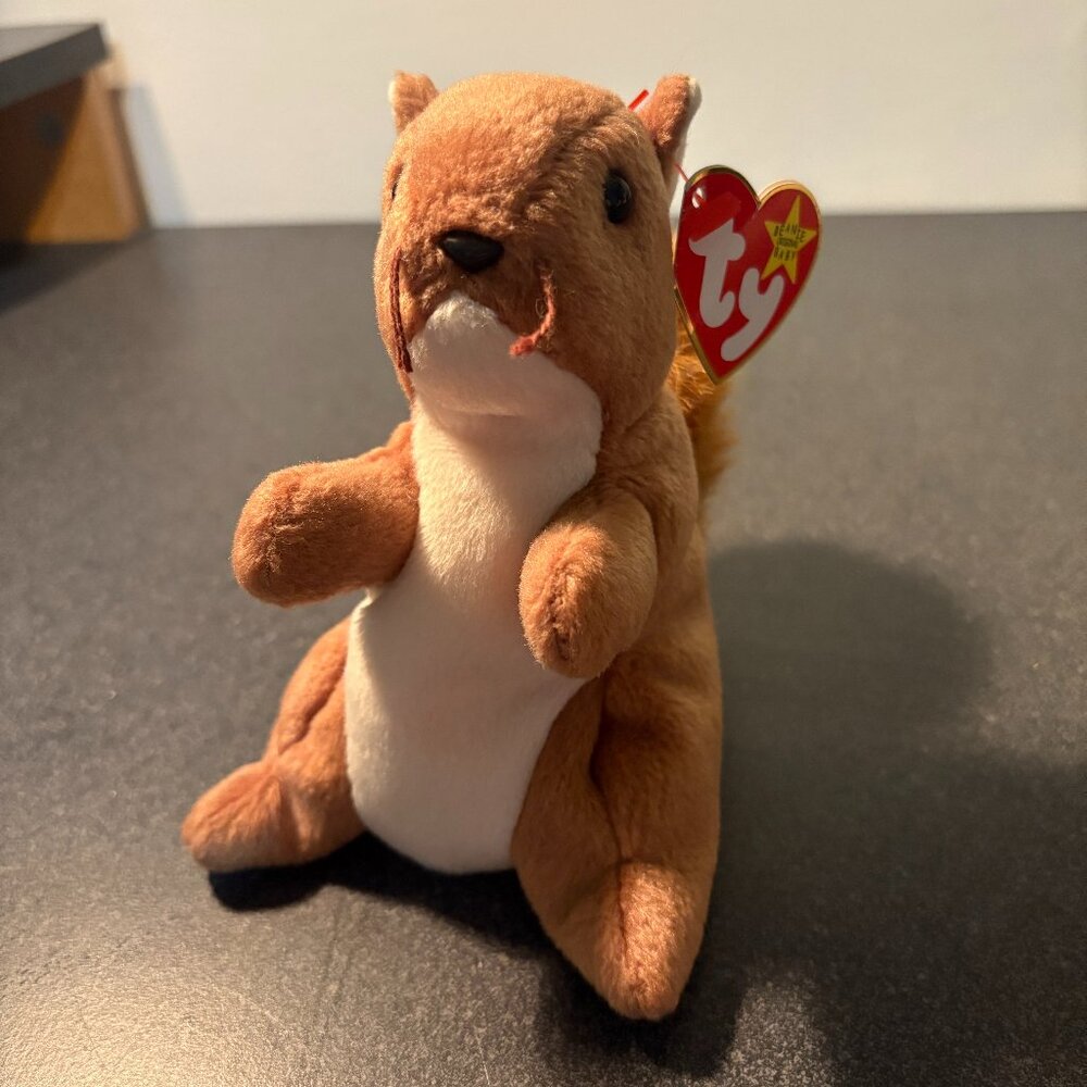 3/$12! Ty Beanie Baby - Nuts the Squirrel - NWT!